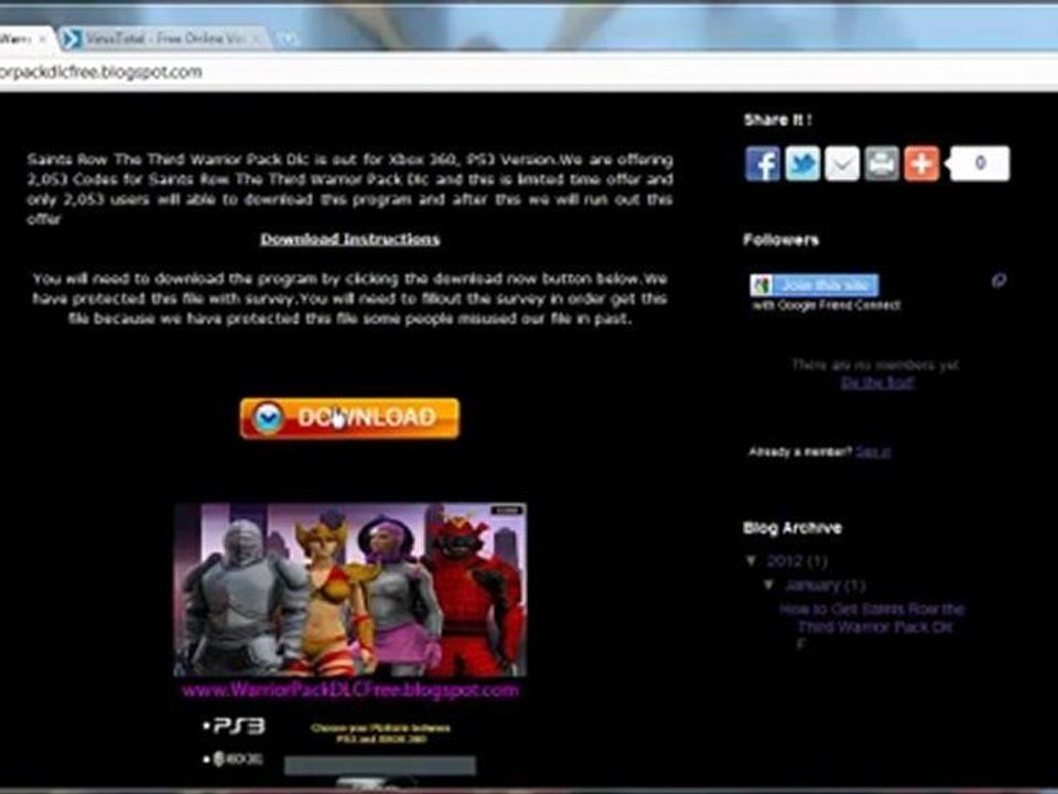 Get Saints Row: The Third Warrior Pack DLC Redeem Codes [Xbox360,PS3,PC]