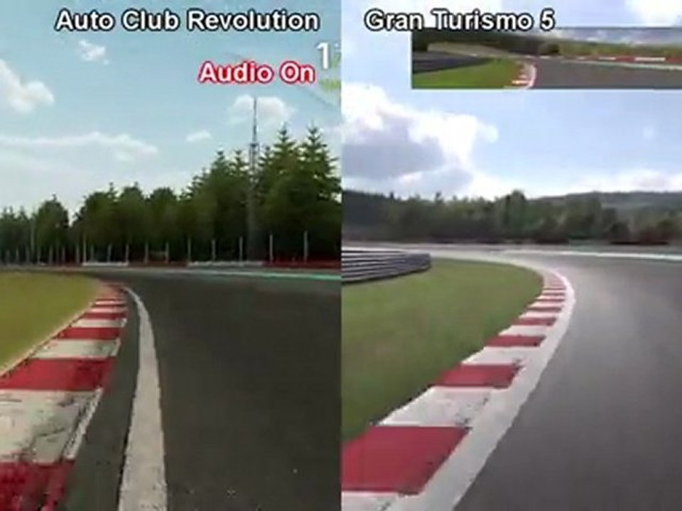 Auto Club Revolution Beta vs Gran Turismo 5 - SPA Comparison