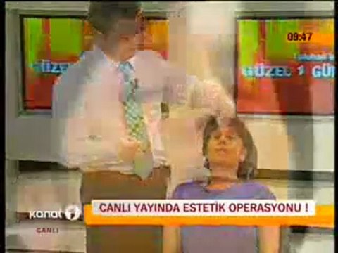 Kanal 1 Canlı Yayında Dr. Güner Uysal Burun Ameliyatı Yapıyor