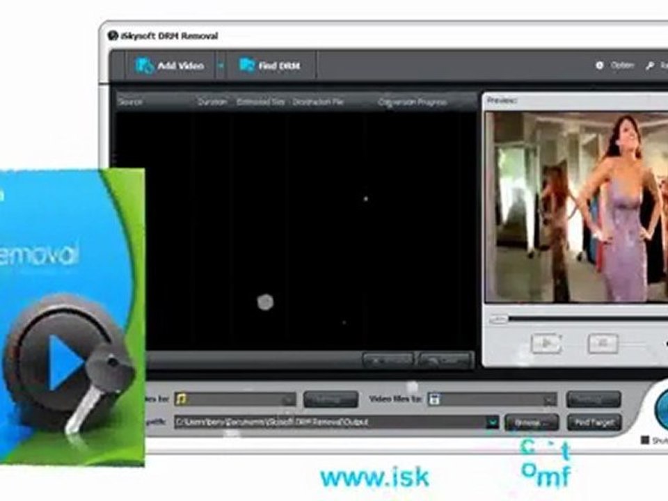 How to converts DRM protected video and audio files to iPod, iPhone, iPad, PSP, Blackberry, Android, Nokia, PS3, Windows mobile, etc.? (iSkysoft DRM Removal)