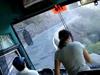 Spanish busdriver almost kills students