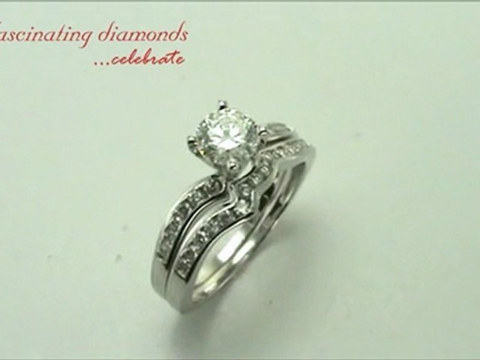 Round Cut Diamond Intertwined Channel Bridal Ring Setting