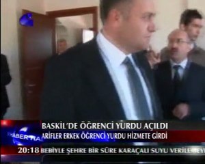 baskil arif erkek yurdu açılışı