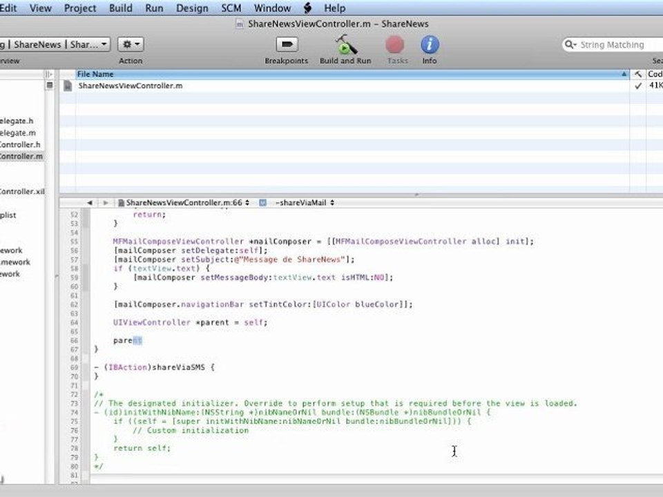 Développement d´applications pour l´iPhone : Courriel