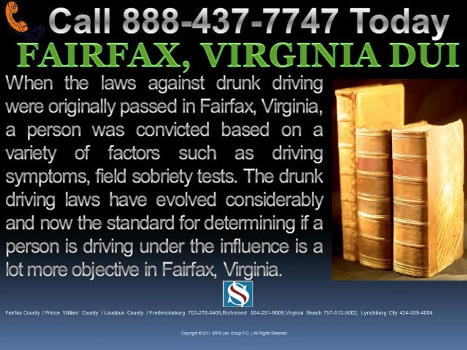 DUI FAIRFAX, VIRGINIA LAWYER ATTORNEYS