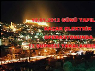 Kızıltepe'ilçesinde Kaçak Elektrik İçin Kumandalı Sistem Yapan 12 Kişi Gözaltı
