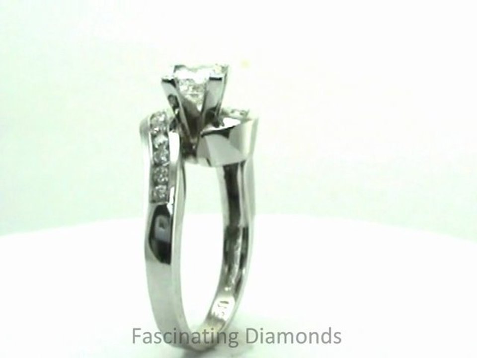 FDENS594PRR       Princess Cut Diamond Channel Set Swirl Shaped Bridal Ring