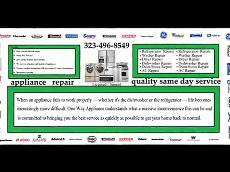 323-496-8549 Compton Appliance Repair / quality same day service
