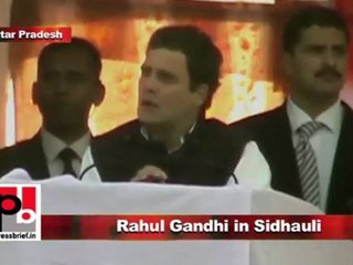 Congress Leader Rahul Gandhi in Sidhauli (U.P) Part 1