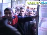 Rize'de mağaza açılışında izdiham