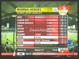 Mumbai Heroes vs. Chennai Rhinos - Mumbai Heroes Innings Ov19-20