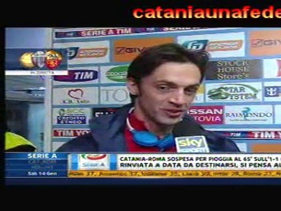 Legrottaglie nel post partita di Catania-Roma