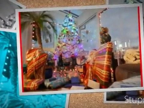 Weihnachten bei Hubert und Matthias 2012 Deko Tisch von aussen