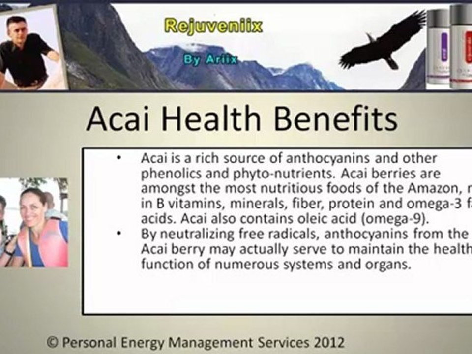 Acai Berry/Palm, Origins/Research/Health Benefits  and Ariix Rejuveniix