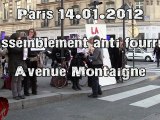 Rassemblement anti fourrure Avenue Montaigne (14.01.2012)