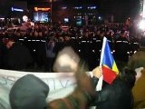 Clashes in Bucharest anti-austerity protest