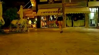 a short public walk at night