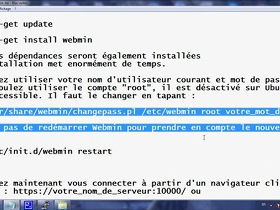 Admnister un Vps Ubuntu 11.04 du navigateur web avec Webdmin