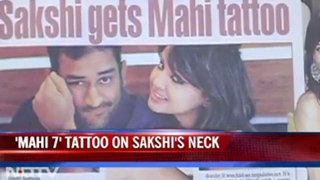 Sakshi gets Dhoni's name tattooed