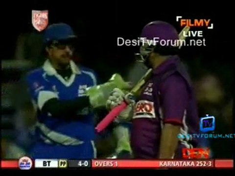 Bengal Tigers vs. Karnataka Bulldozers Bengal Tigers Innings p1
