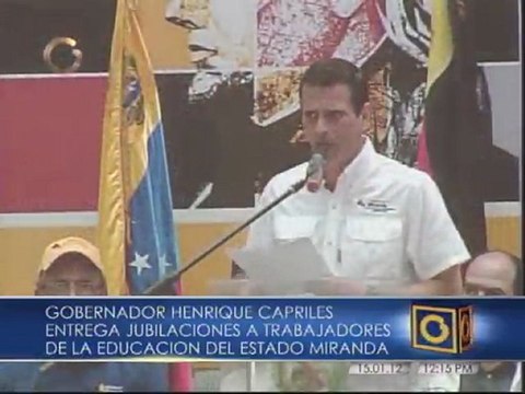 Gobernador de Miranda entrega jubilaciones