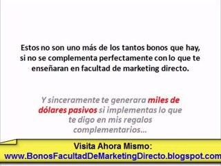 COMPRA AQUÍ FacultaddeMarketingDirecto mas REGALOS