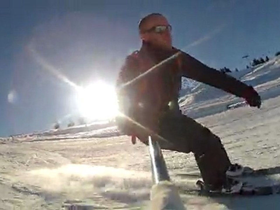 go pro 2 sur baton de ski - saisies 2012