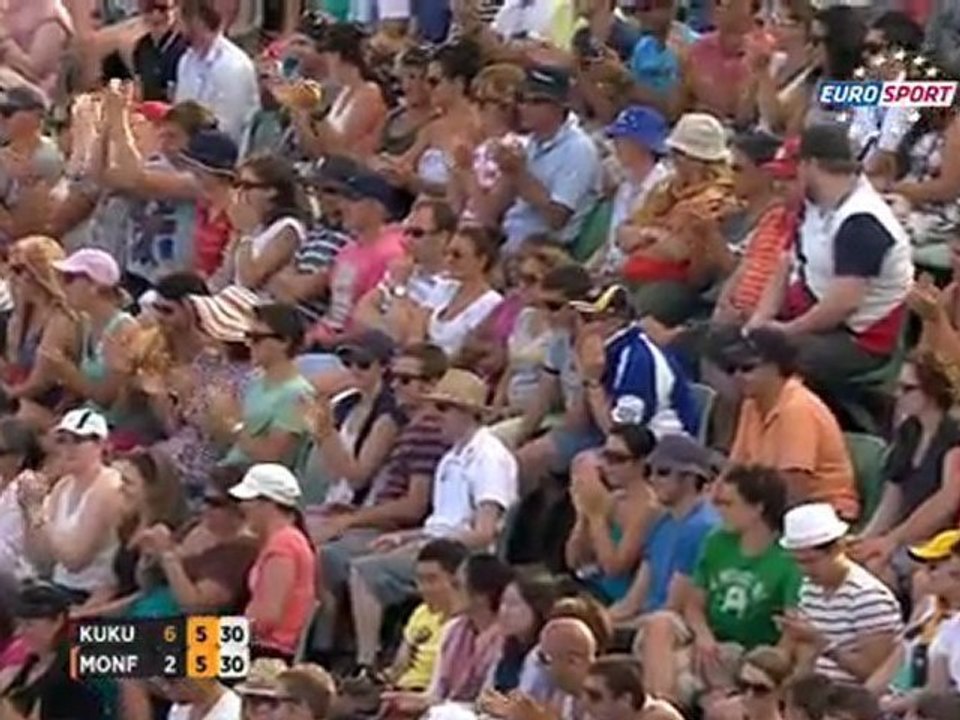 Monfils'ten akrobasi