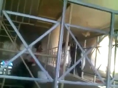 فري برس حمص كرم الزيتون اثار القصف ع جامع الرفاعي ج3