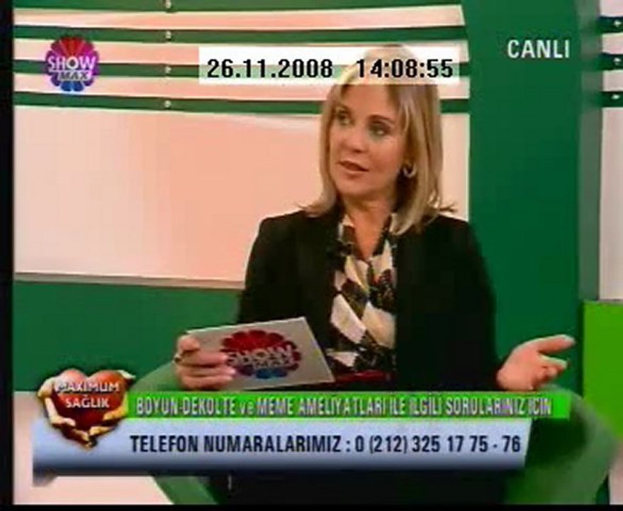 Show tv Maksimum Sağlık Programında Op. Dr. Güner Uysal Meme Estetiğini Anlatıyor