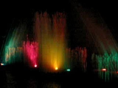 Efeitos luminosos na agua