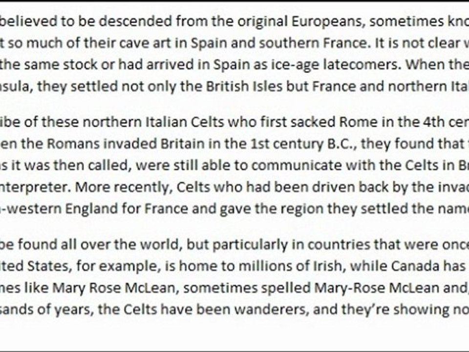 Mary Rose Mclean - Celts throughout History