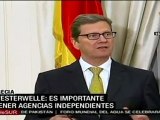 Westerwelle: Tiempo de crear agencias calificadoras europeas