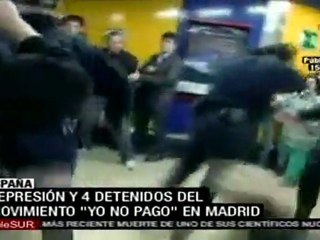 Iniciativa ciudadana Yo no pago deja 4 detenidos en Madrid