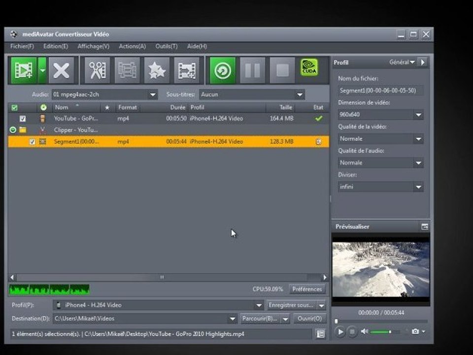 Démonstration du logiciel MediAvatar - Convertisseur Videos