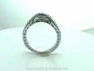 Round Diamond Matching Vintage Anniversary Band