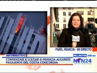 Pasajeros franceses del "Costa Concordia" comienzan a llegar a su país