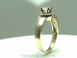 FDENS3166ASR           Asscher Cut Diamond Engagement Ring With Round Cut Side Stones In Pave Setting