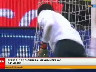 Ac Milan-Inter 0-1 Sky Highlights 15.1.2012