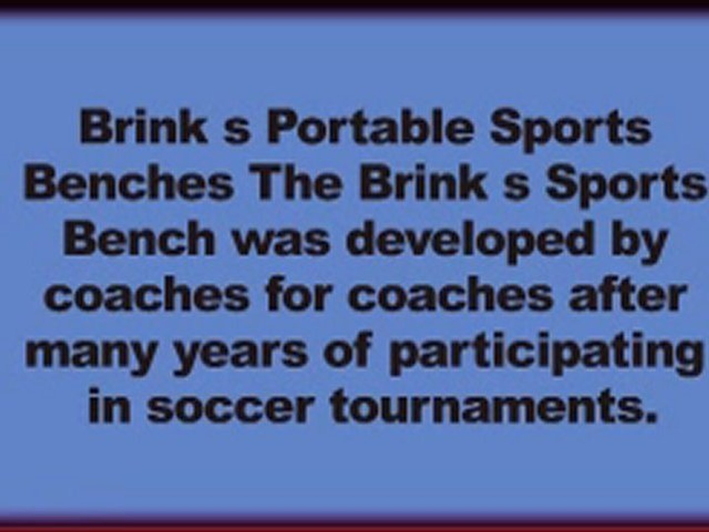 Brink S Portable Sports Benches 47x11x6 Video Dailymotion