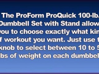 ProForm ProQuick 100 lb  Dumbbell Set with Stand