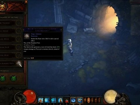 Diablo 3 : Bêta - Moine - Way of the Hundred Fists avec Runes