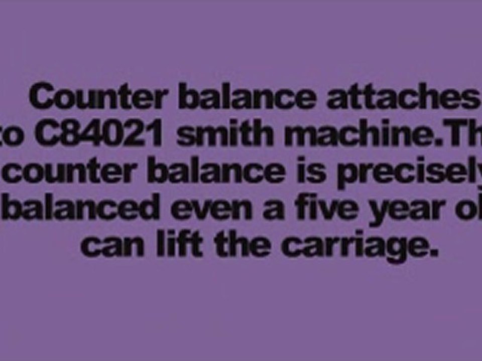 Balancer Attachment for C84021 Smith Machine