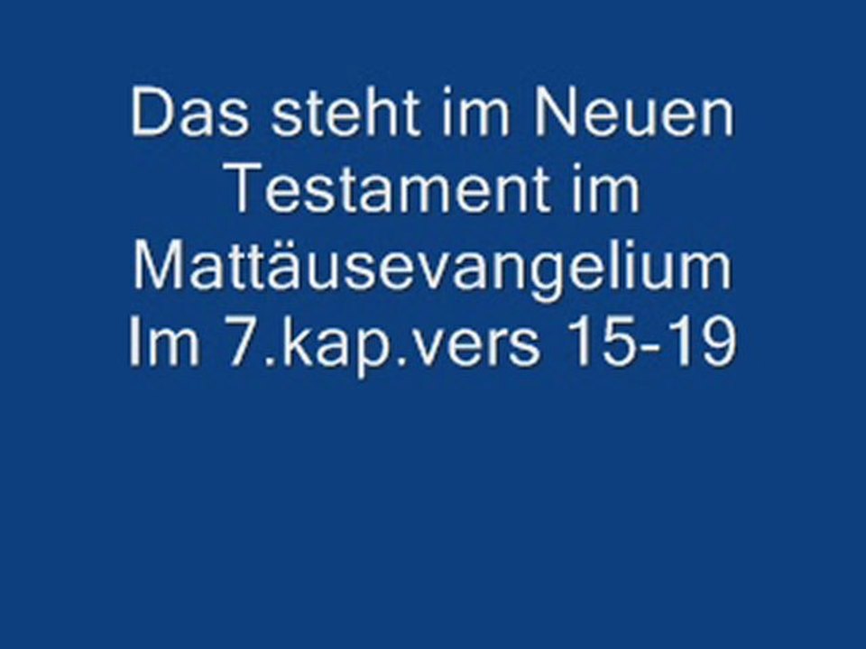 Film Der Baum und seine Früchte!