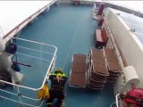 Les pompiers toujours à l'oeuvre sur le Costa Concordia