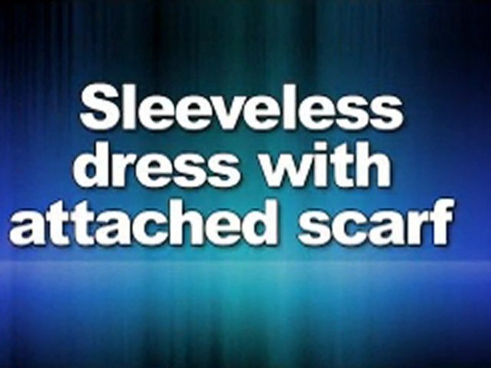 Fred Perry Women's Sleeveless Dress With Attached Scarf