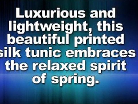 BCBGMAXAZRIA Womens Leia Printed Silk Tunic