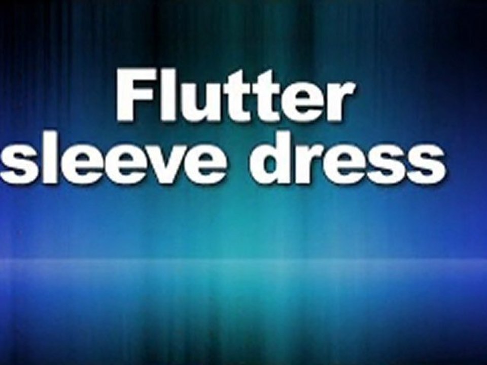 Halston Heritage Women's Flutter Sleeve Dress