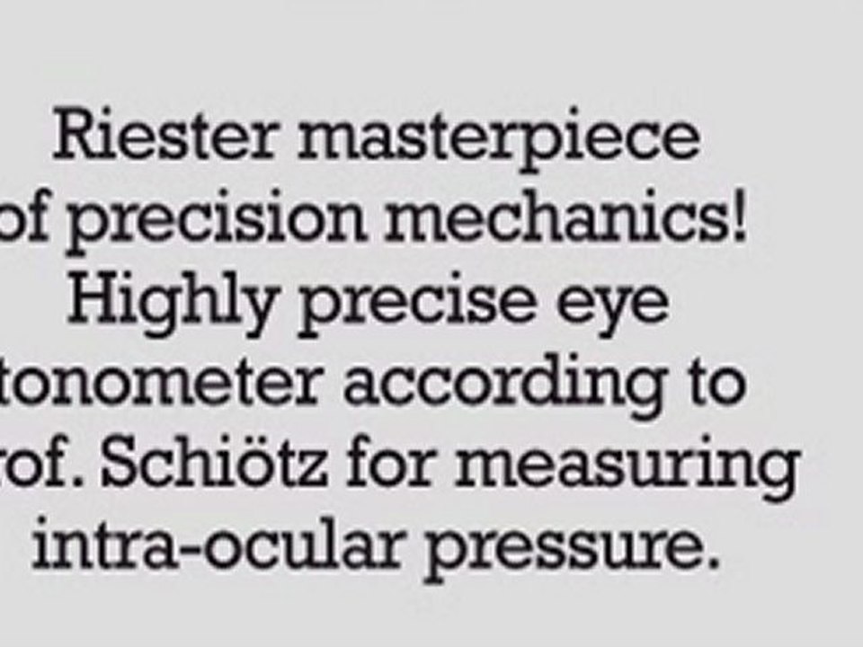 Riester Schiotz C Tonometer