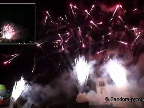 feu d'artifice tiré à MORESTEL le 8/12/2011 par la société PANDORA PYROTECHNIE